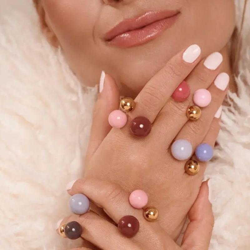 Ethnic Fashion Jewellery - Boho Style Candy Color Enamel Ring