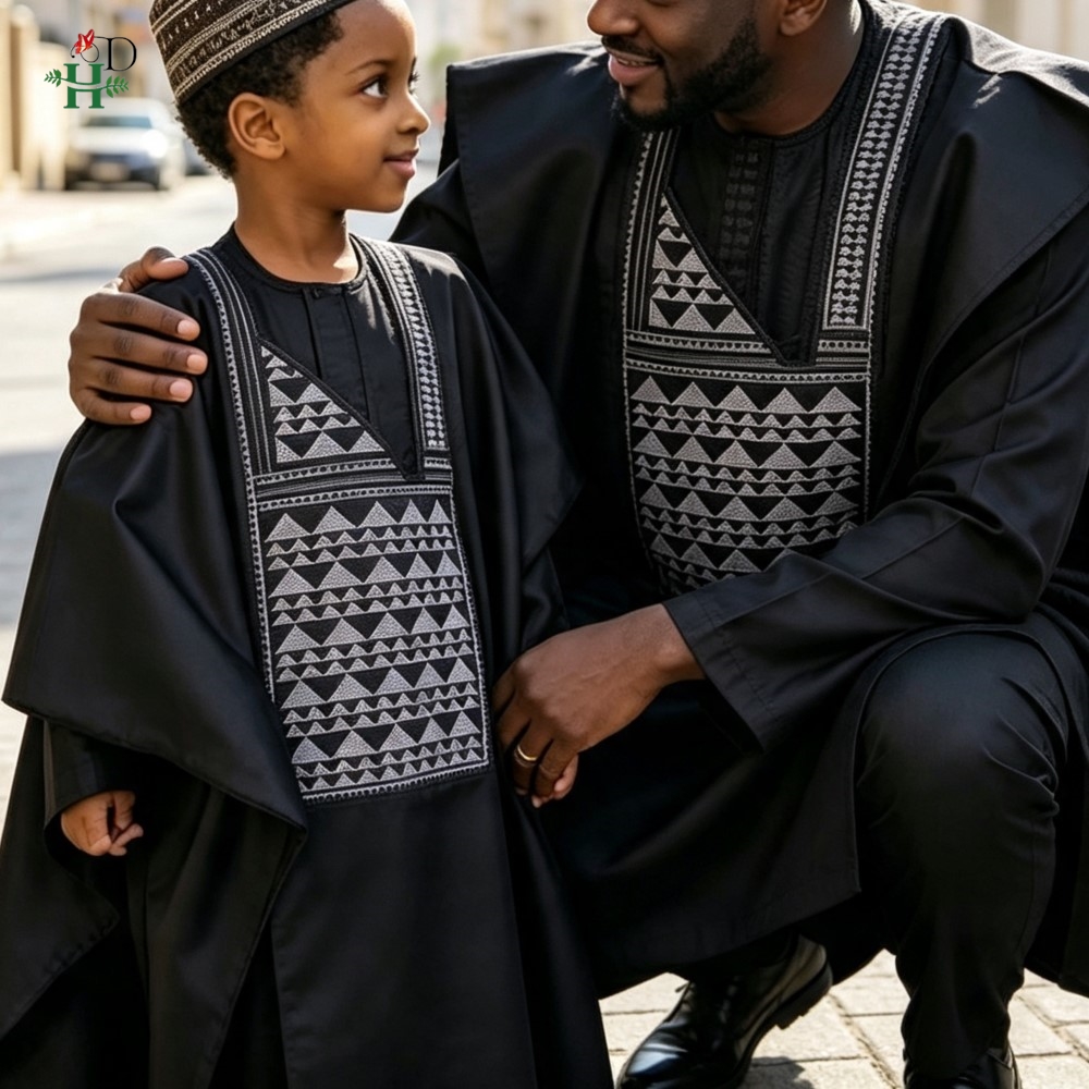 Father-son Outfits Turkey Dres - Boubou Men Africa 评论和价格
