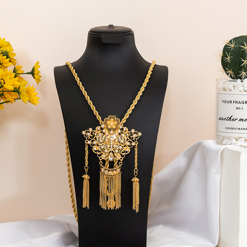 Vintage Hollow Rhinestone Butt - Ethnic Fashion Jewellery 评论和价格