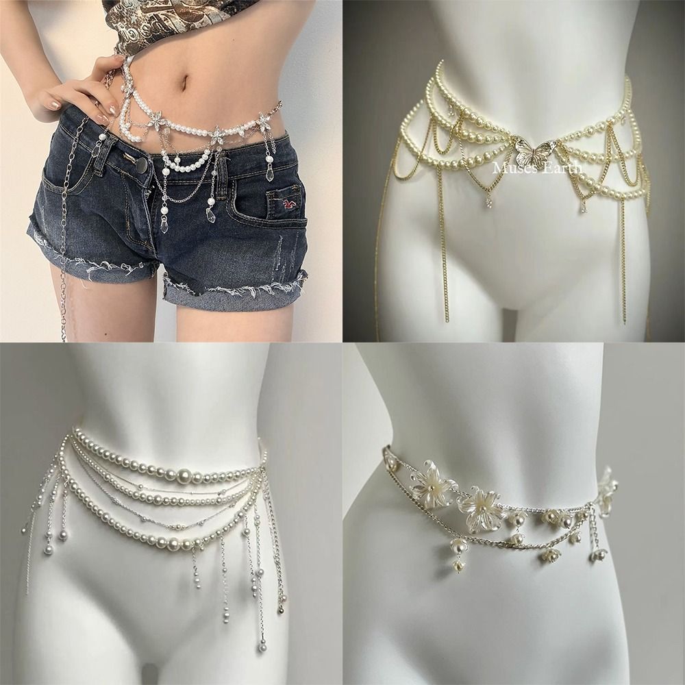 Fashion Elegant Pearl Waist Ch - Ethnic Fashion Jewellery 评论和价格